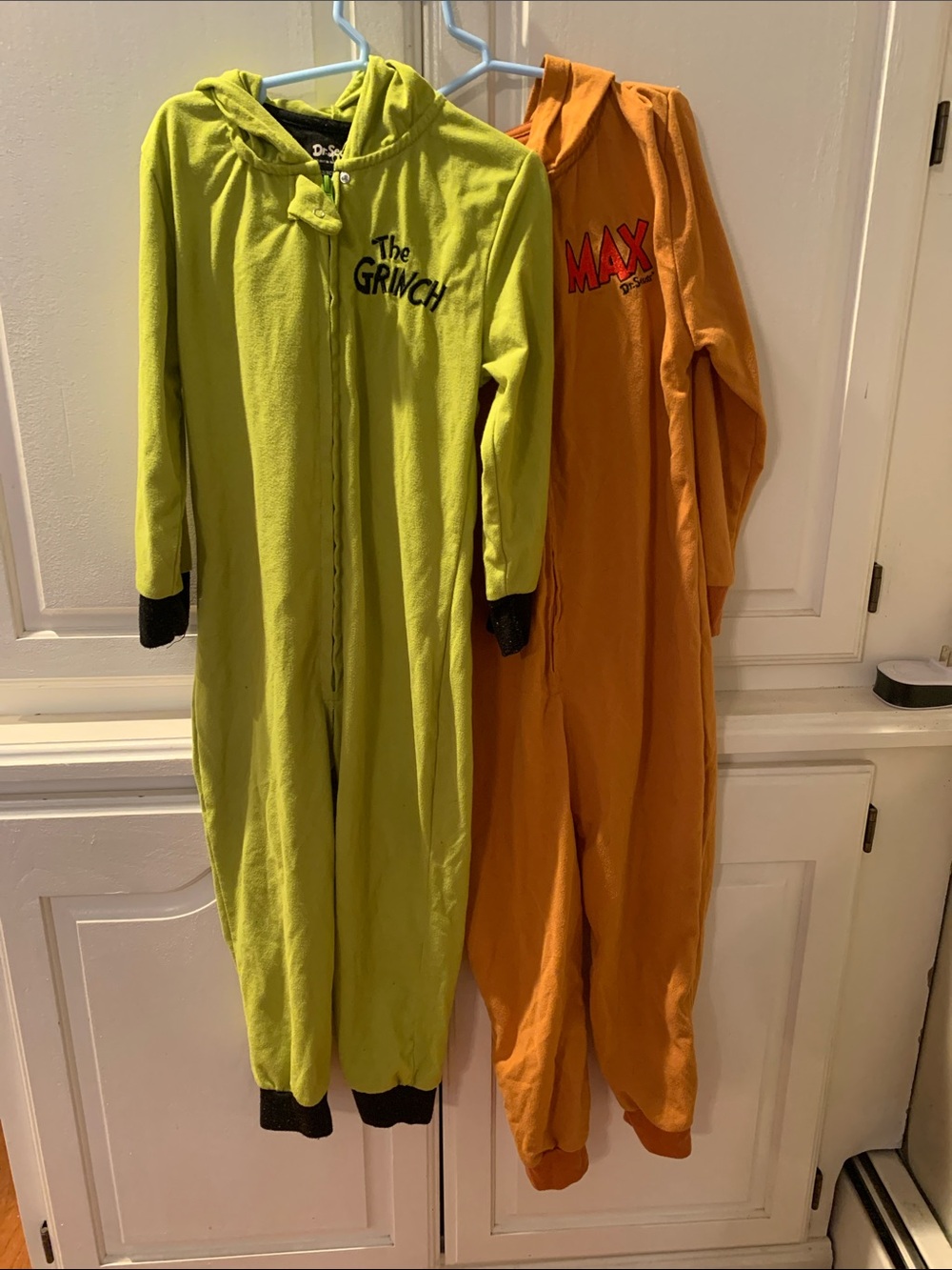 2 -The Grinch Green Hooded Kids Pajama Onesie - Cozy Fleece XS Grinch S Max